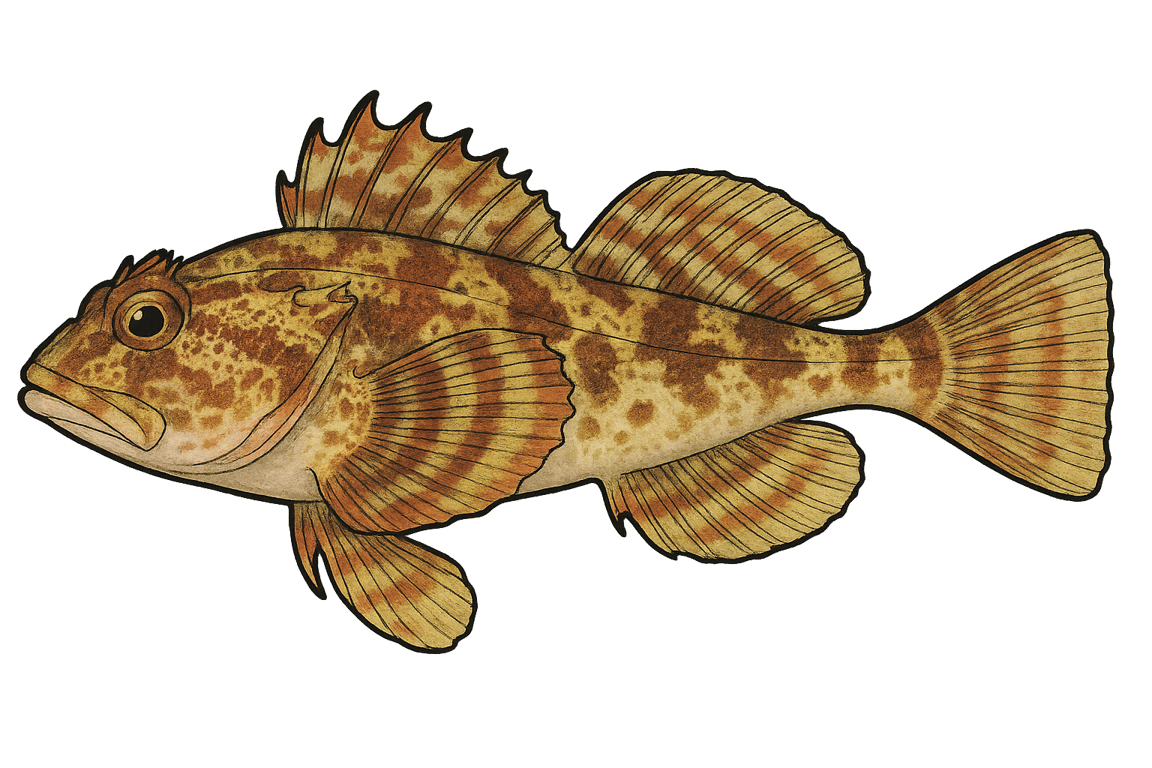 Chabot de mer (Taurulus bubalis) - poisson d'eau douce pouvant atteindre 18 cm