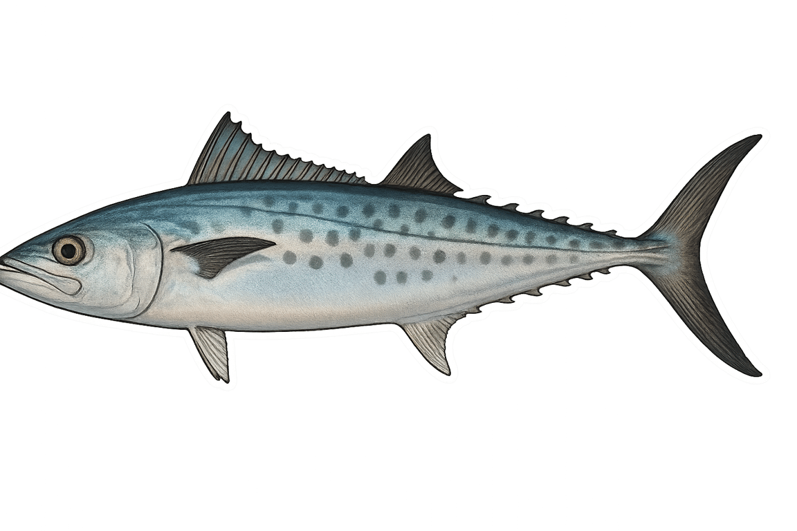 Thazard (Scomberomorus cavalla) - poisson d'eau douce pouvant atteindre 180 cm