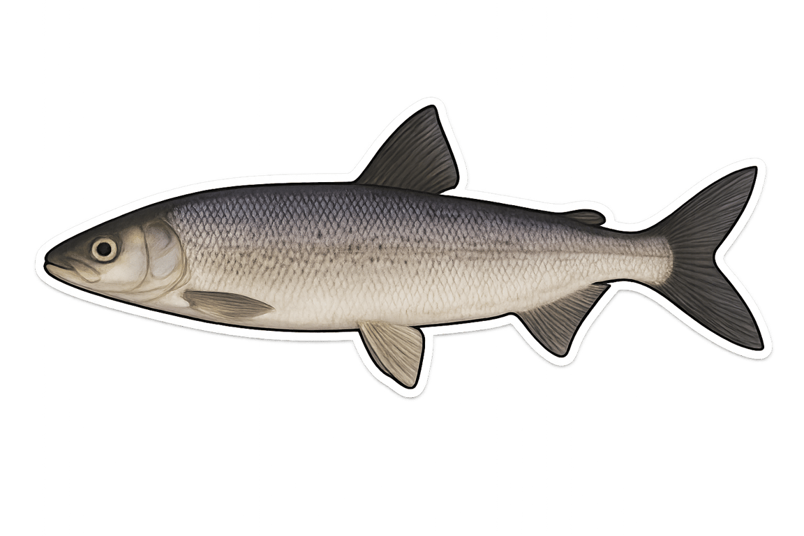 Féra (Coregonus fera) - pez de agua dulce puede alcanzar 50 cm