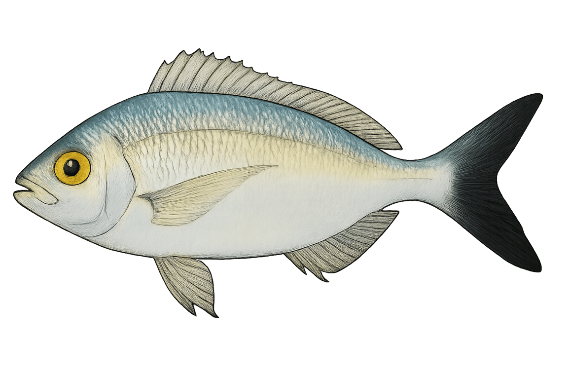 Oblade (Oblada melanura) - poisson d'eau douce pouvant atteindre 35 cm