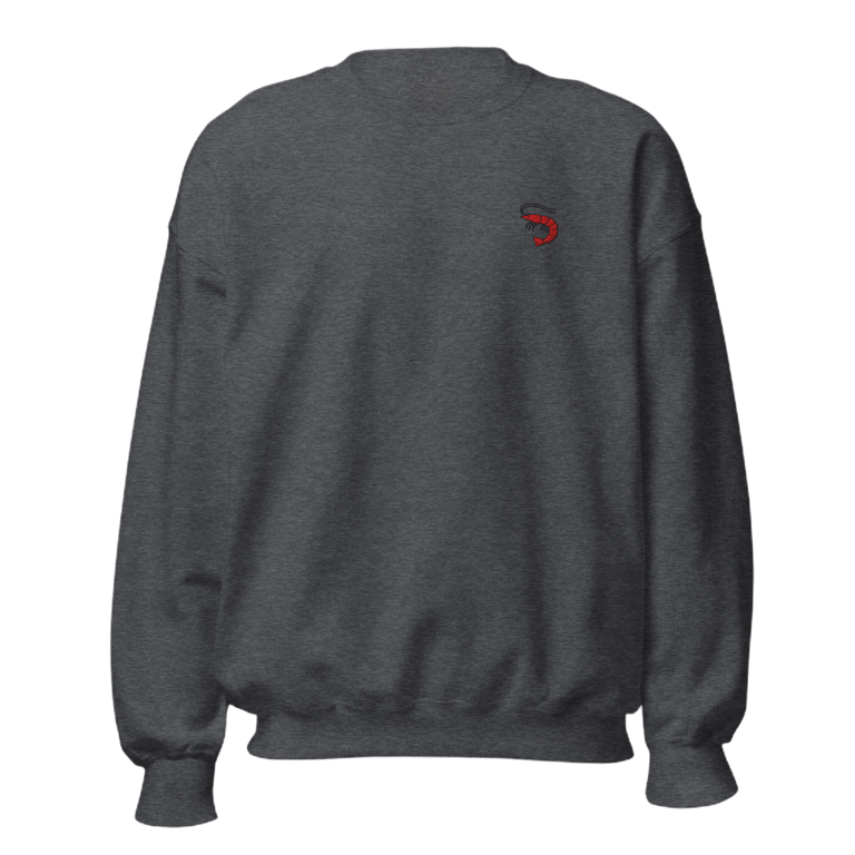 Col rond brodé crevette - 2