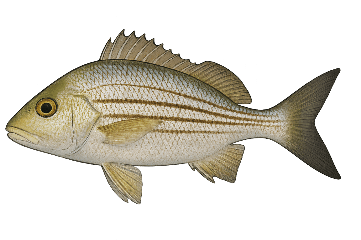 Goret (Haemulon plumierii) - poisson d'eau douce pouvant atteindre 35 cm