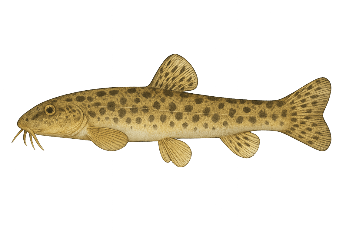 Loche franche (Barbatula barbatula) - pez de agua dulce puede alcanzar 18 cm