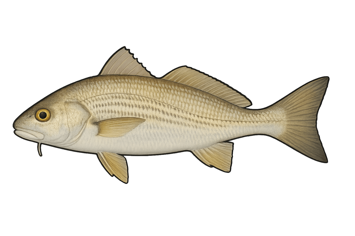 Ombrine côtière (Umbrina cirrosa) - poisson d'eau douce pouvant atteindre 75 cm