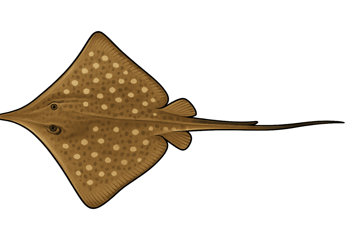 Raie long nez (Hypanus guttatus) - poisson d'eau douce pouvant atteindre 60 cm