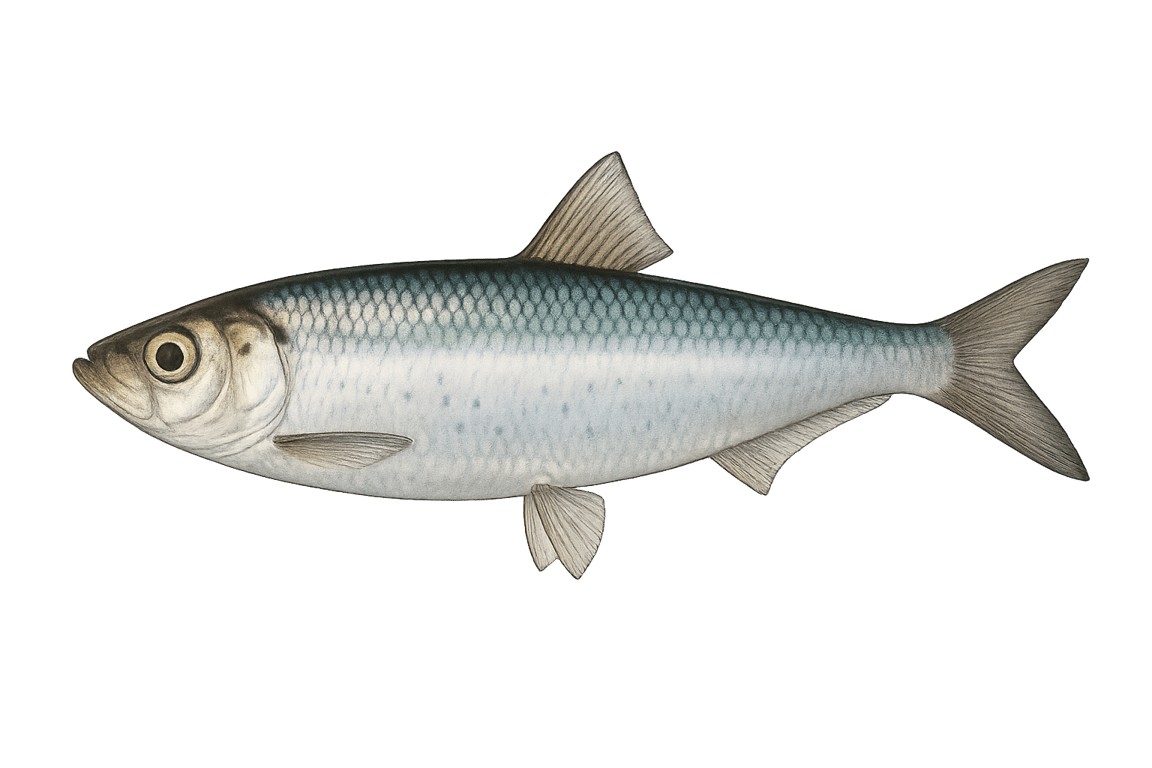 Sprat commun (Sprattus sprattus) - poisson d'eau douce pouvant atteindre 16 cm