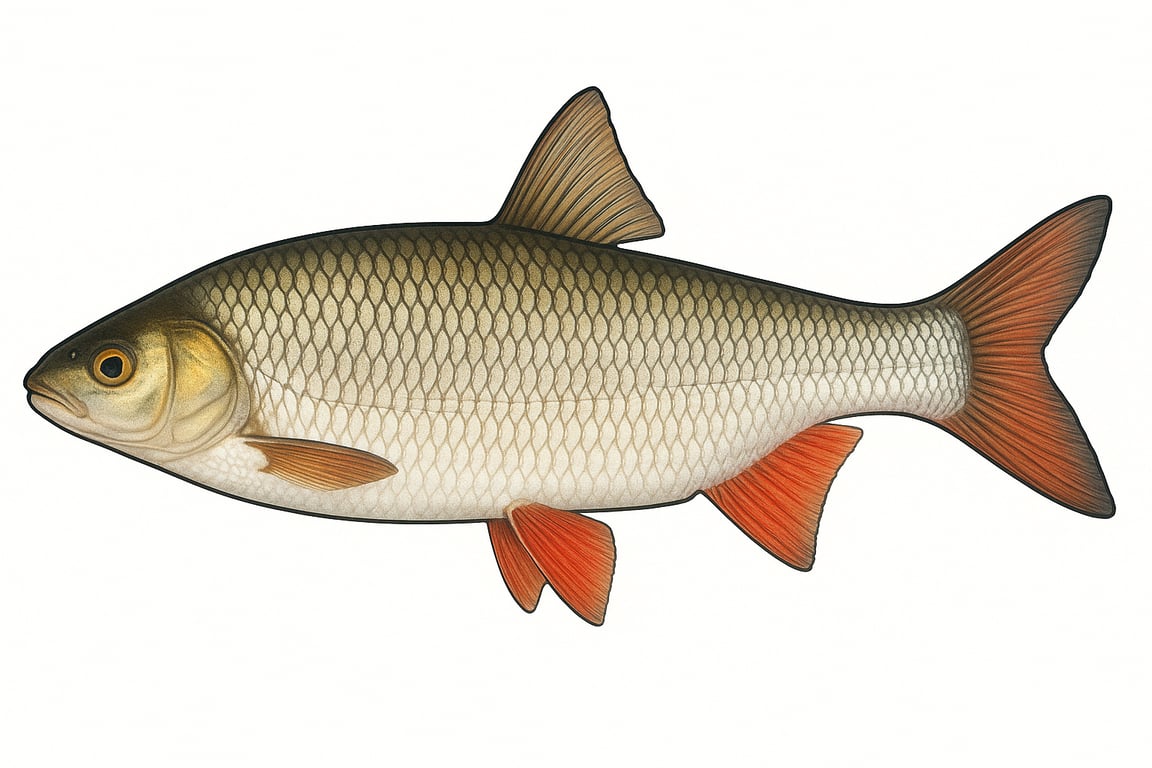 Ide mélanote (Leuciscus idus) - poisson d'eau douce pouvant atteindre 80 cm