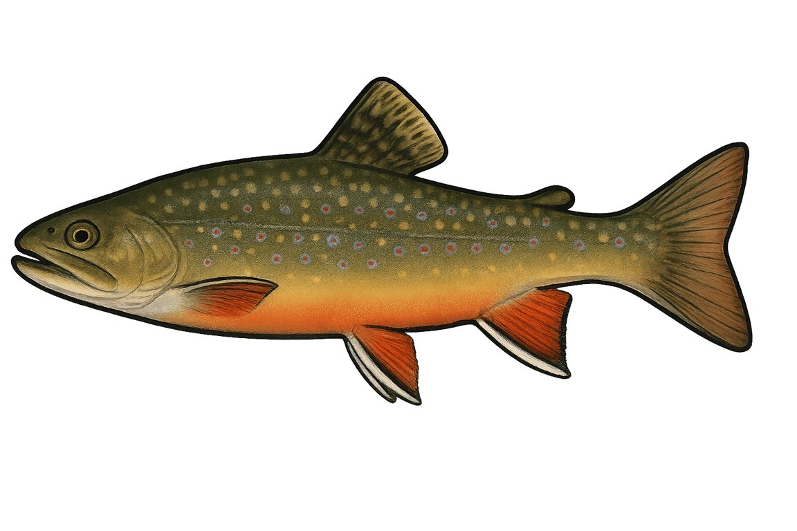 Saumon de fontaine (Salvelinus fontinalis) - poisson d'eau douce pouvant atteindre 60 cm