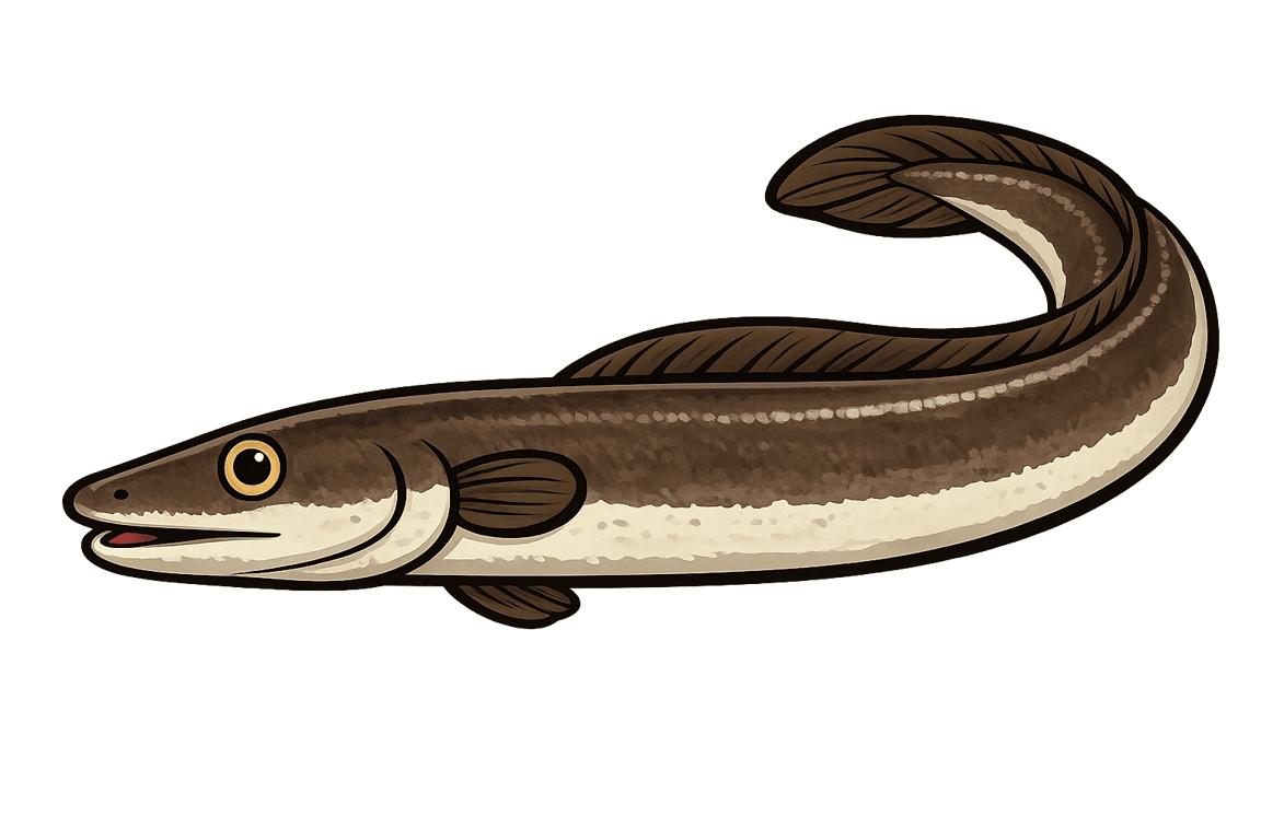 Congre (Conger conger) - poisson d'eau douce pouvant atteindre 300 cm