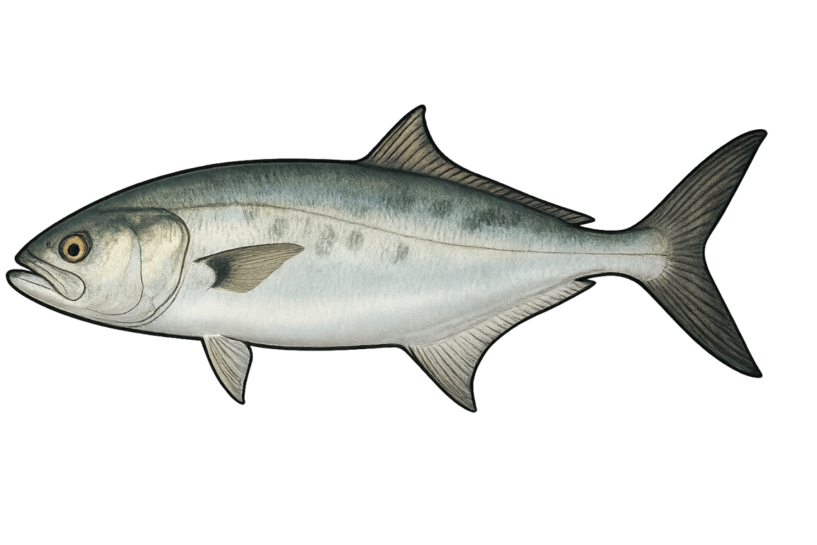 Liche amie (Lichia amia) - pez de agua dulce puede alcanzar 200 cm