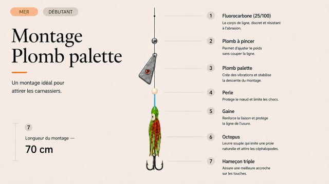 Schéma du montage plomb palette