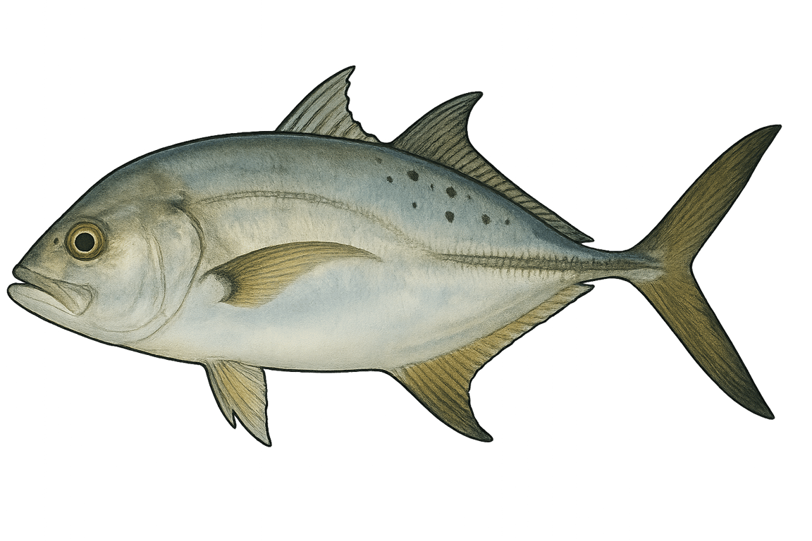 Carangue (Caranx hippos) - poisson d'eau douce pouvant atteindre 150 cm