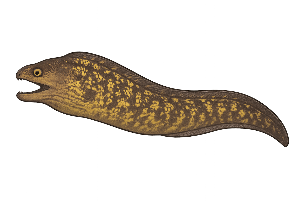 Murène commune (Muraena helena) - pez de agua dulce puede alcanzar 150 cm