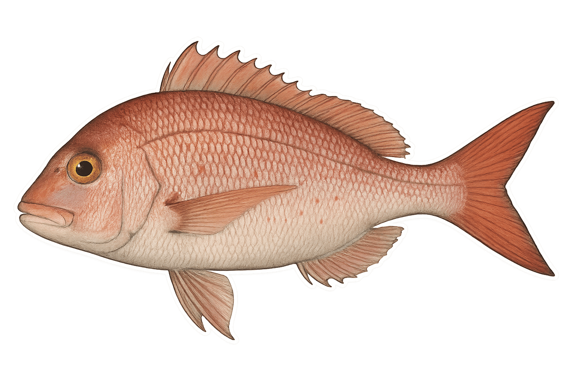 Pagre commun (Pagrus pagrus) - poisson d'eau douce pouvant atteindre 75 cm