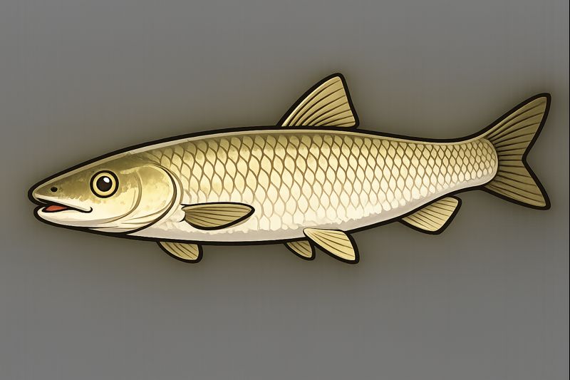 Amour blanc (Ctenopharyngodon idella) - poisson d'eau douce pouvant atteindre 120 cm