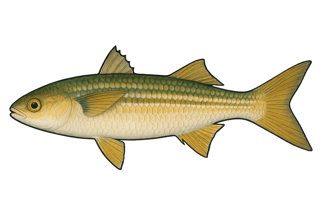 Mulet doré (Chelon auratus) - freshwater fish can reach 40 cm