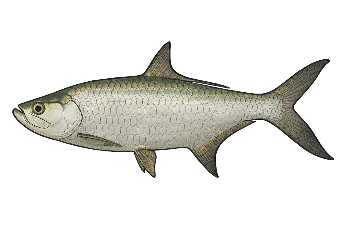 Tarpon (Megalops atlanticus) - poisson d'eau douce pouvant atteindre 250 cm
