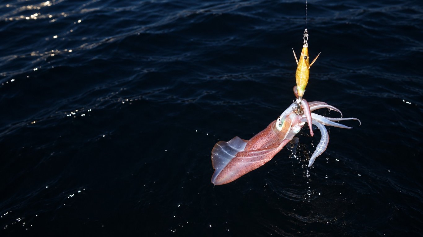 La pêche aux calamars de nuit