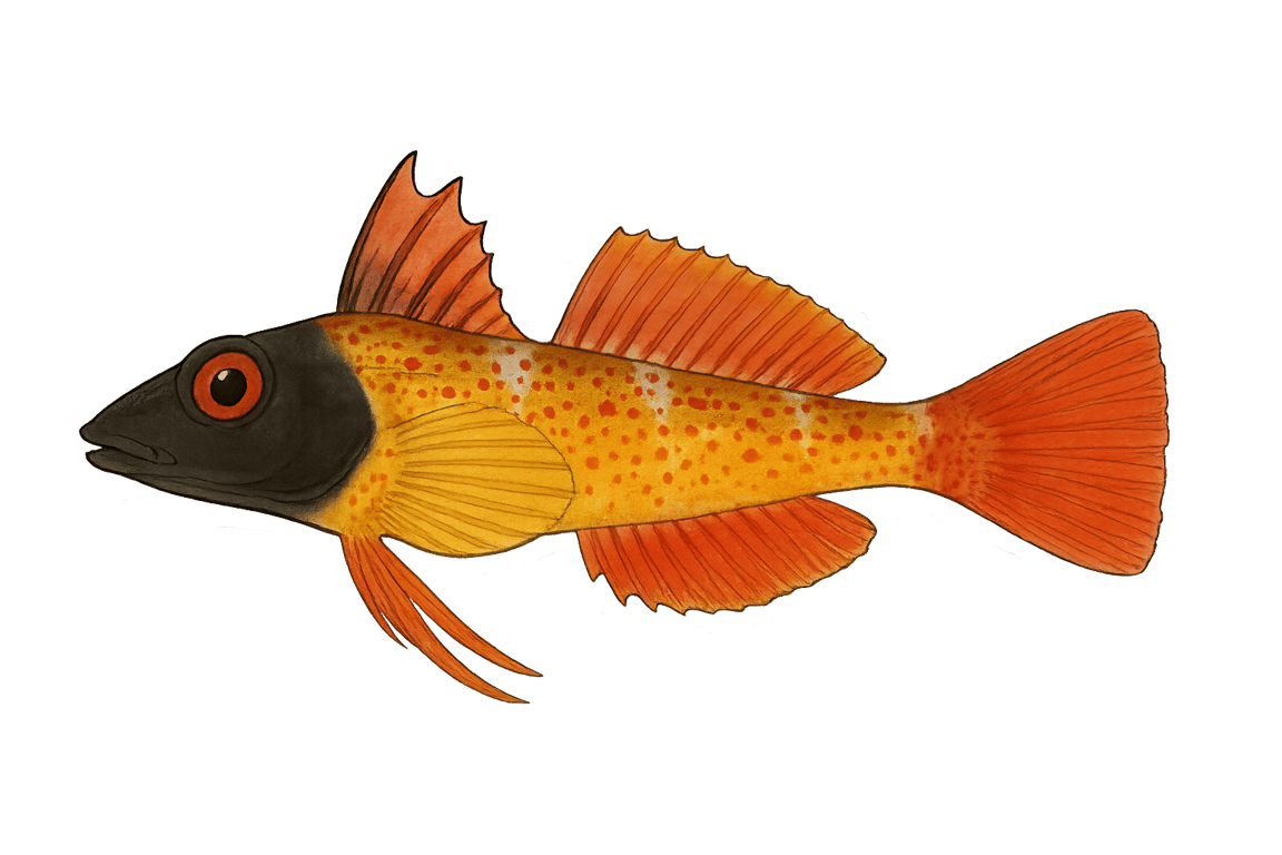 Triptérygion (Tripterygion delaisi) - poisson d'eau douce pouvant atteindre 7 cm