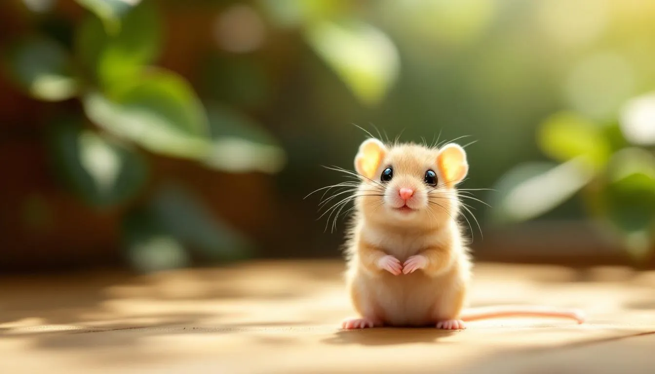 The image features a vibrant and cheerful mouse, showcasing its healthy appearance and bright demeanor. This lively mouse symbolizes cellular health and vitality, which is essential for maintaining tissue homeostasis and combating the effects of aging.