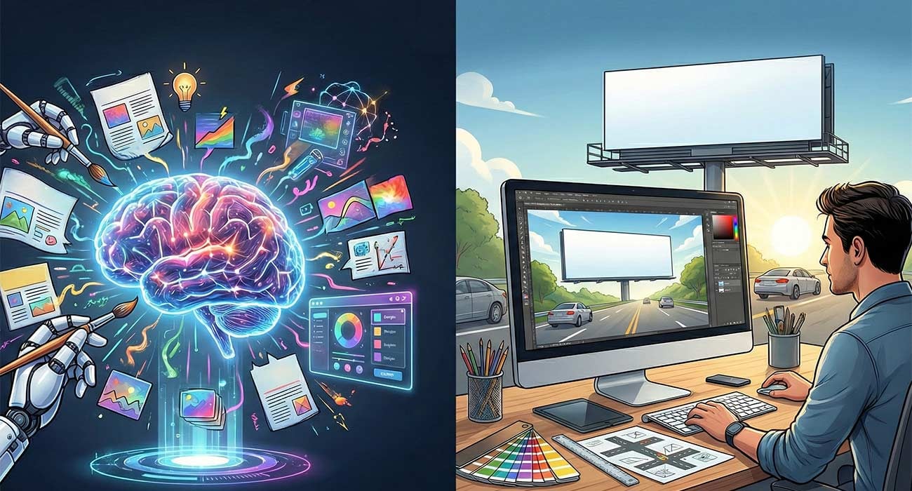 Featured image for “Where AI Fits in Billboard Design and Where Humans Still Win”