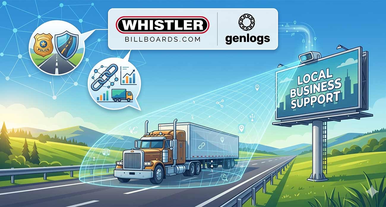 Featured image for “Whistler Billboards Partners with GenLogs to Support Safer Roads and Supply Chains”