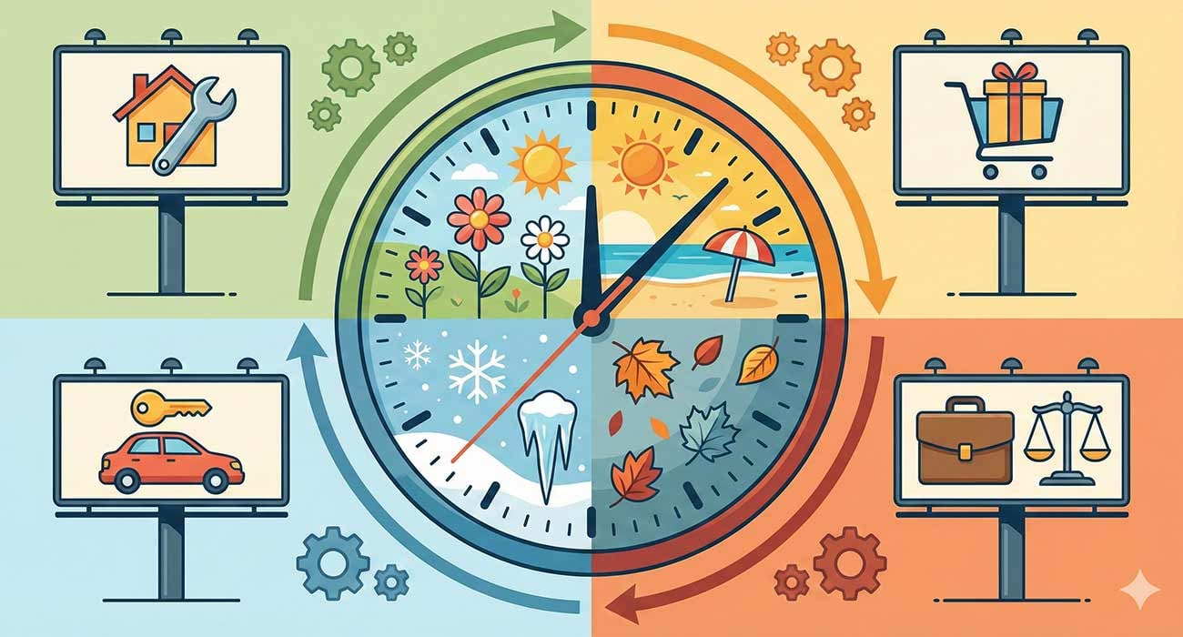 Featured image for “Billboard Campaign Timing: How Seasonality Changes Performance by Industry”