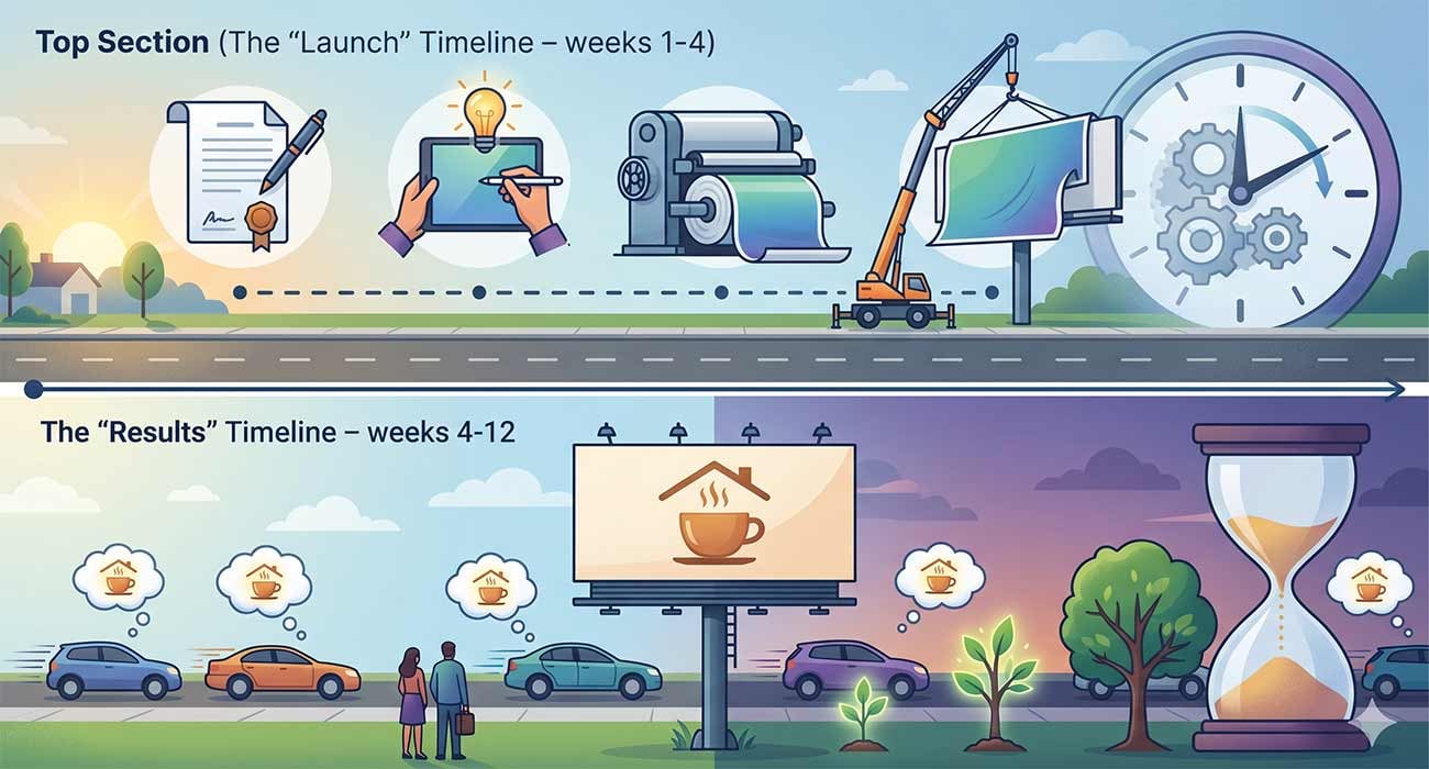 Featured image for “The Real Timeline of a Billboard Campaign (Week by Week)”