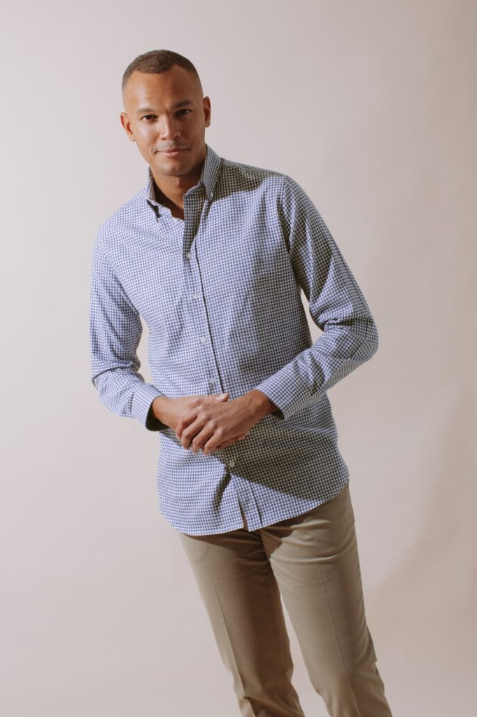Two essential pieces our customers keep coming back for: a merino quarter zip with subtle detailing and a checked button-down that works harder than most. Ready to wear now.
