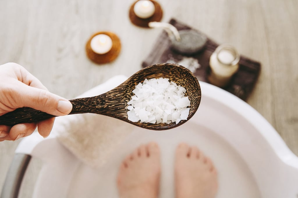 Magnesium voetenbad kristallen vlokken
