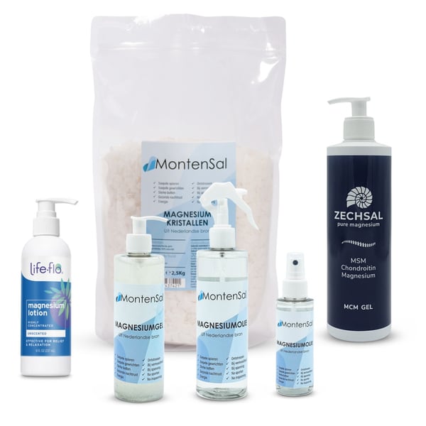 magnesium via de huid producten assortiment