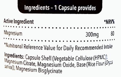 Balanced High Potency Magnesium etiket