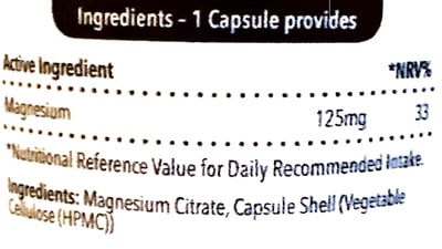 Balanced Magnesium Citraat etiket