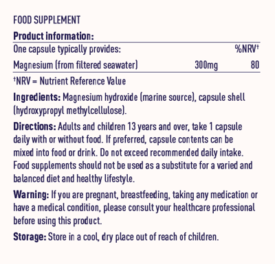 Higher Nature Magnesium Atlantic Marine Label