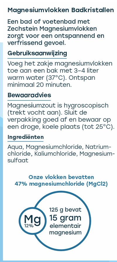 Montensal Magnesiumvlokken Voetenbad Etiket