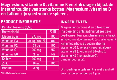 mag365 bone formula label
