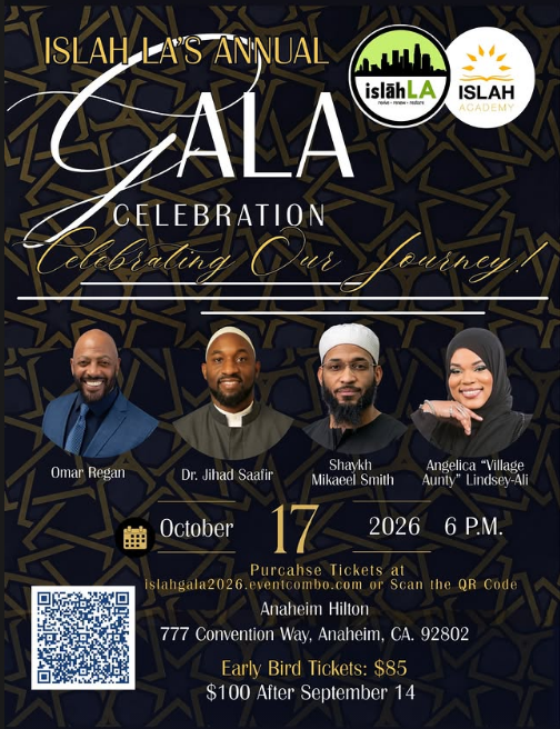 Islah LA Annual Gala Celebration flyer