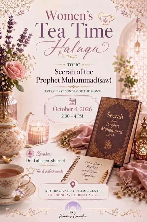 Tea Time Halaqa flyer
