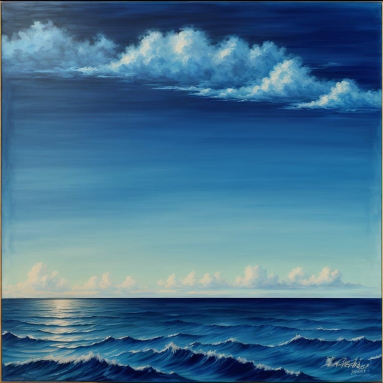 une peinture de l' océan par un artiste inconnu