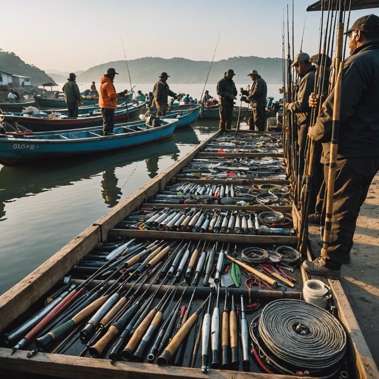 un groupe de pêcheurs se tient à l' arrière d' un bateau bleu avec le numéro dv27-8