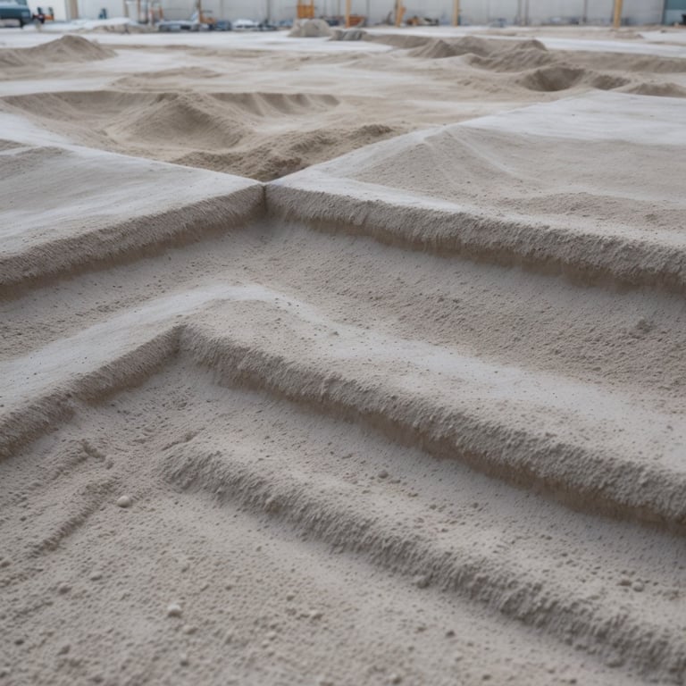 un gros plan d' un tas de sable dans un champ