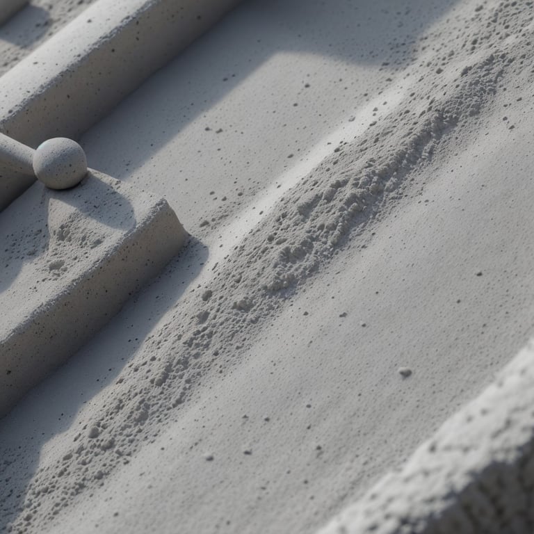 un gros plan d' une surface grise avec des grains de sable