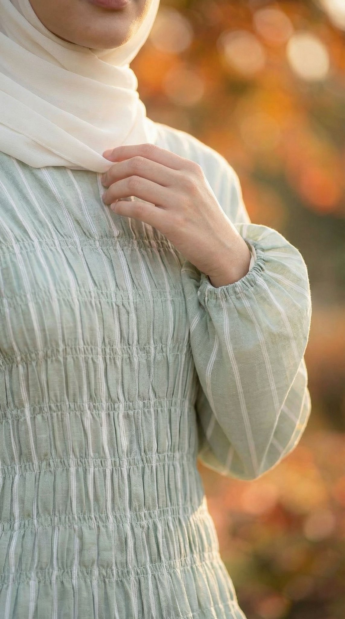 Sage Serenity: Cinematic Journey of the New Dress Blouse — shot 3 of 6