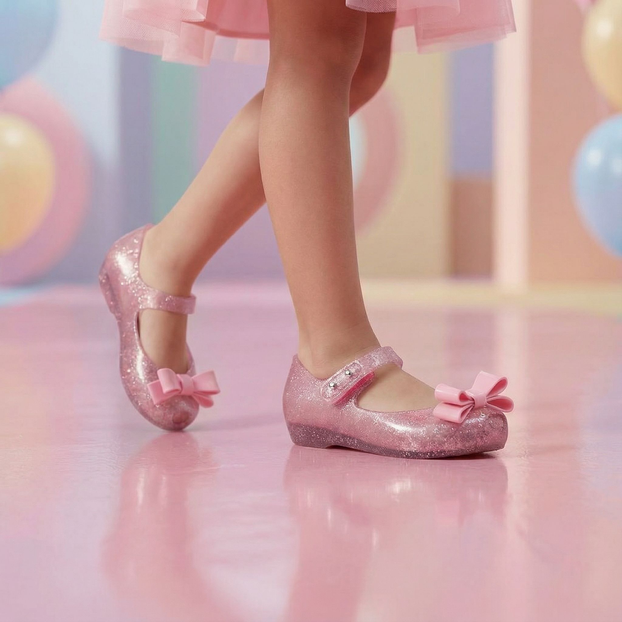 Chic Pastel Pop: Cinematic Mini Melissa Shoe Campaign — shot 2 of 4