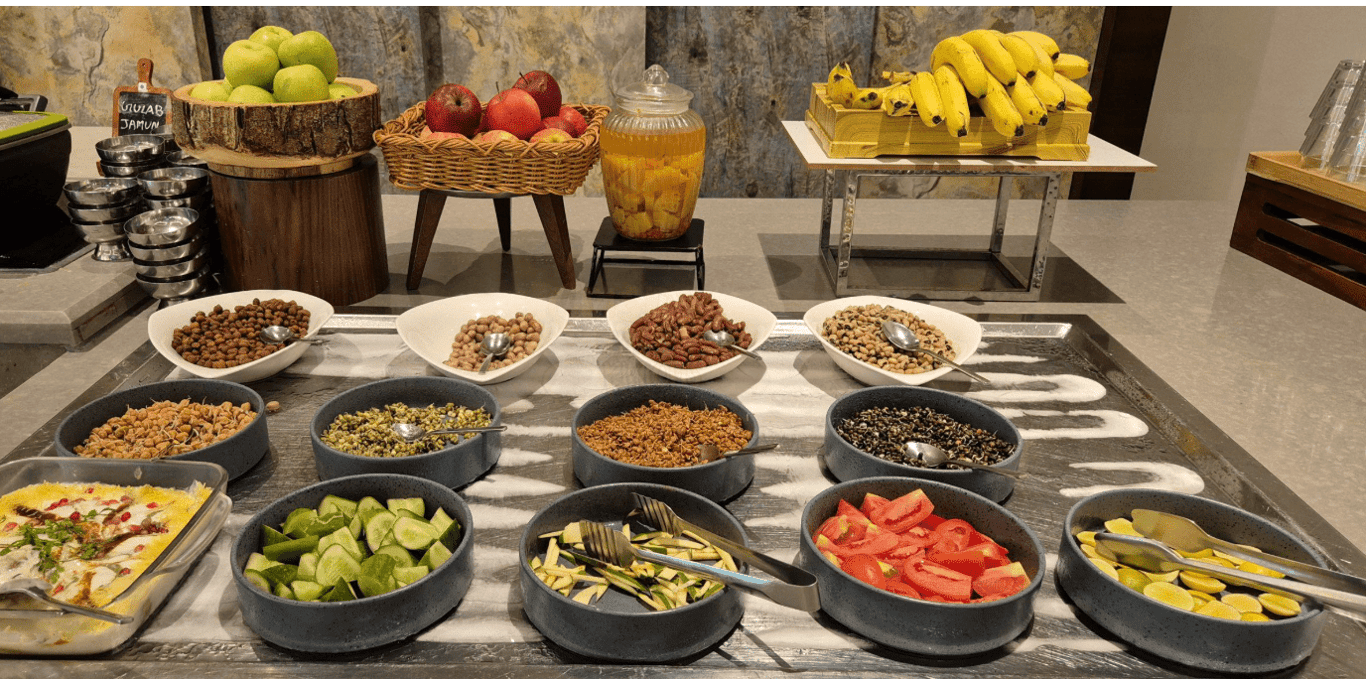 Buffet food spread at Radisson Blu Hotel & Suites - BookMyBuffet