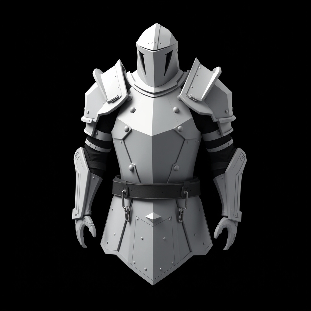 Heavy White Steel Plate Armor