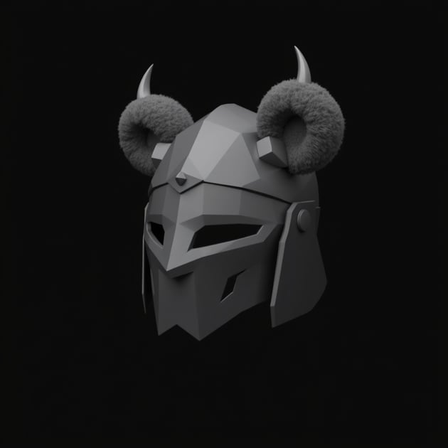 Iron Horned Panda Helm