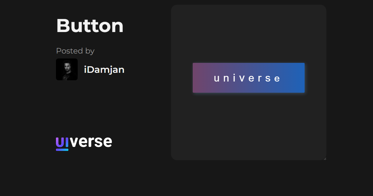 Button by iDamjan made with CSS | Uiverse.io