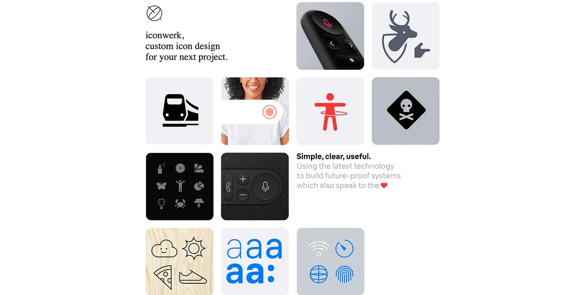 Interface of the website iconwerk.com