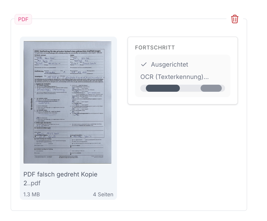 PDFs are now automatically processed